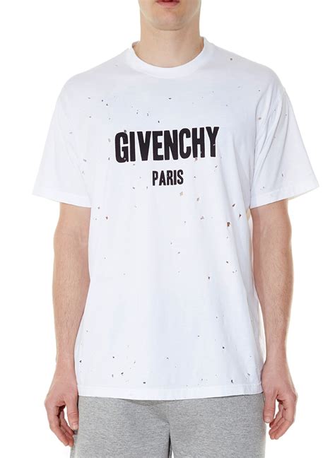 givenchy paris t shirt mens replica|Givenchy t shirt with holes.